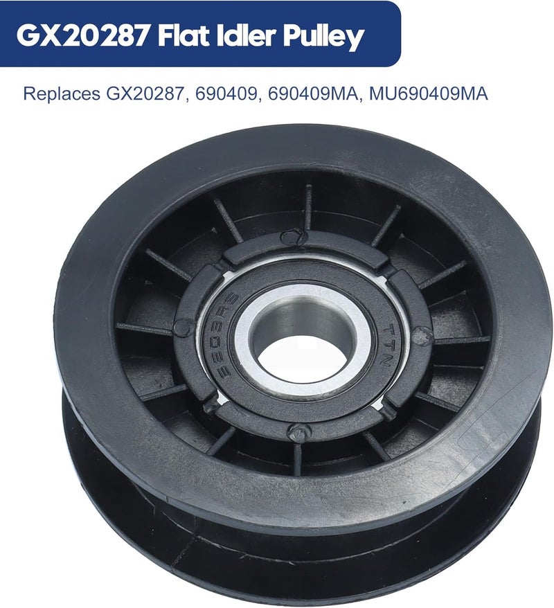 GUSUHAWK GX20286 Idler Pulley with GX20287 Idler Pulleys Replace GX20286, AUC20392, AUC20393, GX20287 Idler Pulley for L111 L120 L130 LA110 LA125 LA130 LA145 D140 D155 D170 Lawn Tractors - Image 5